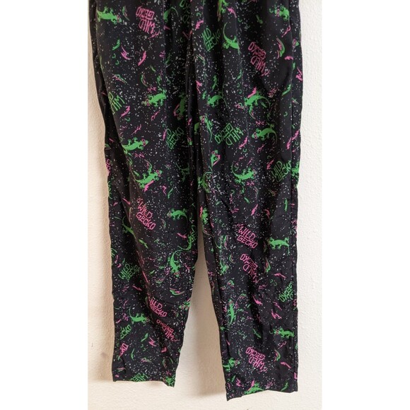 GECKO Hawaii Neon Splatter Gecko Print Beach Pant 100% Nylon Size Small - Picture 5 of 13